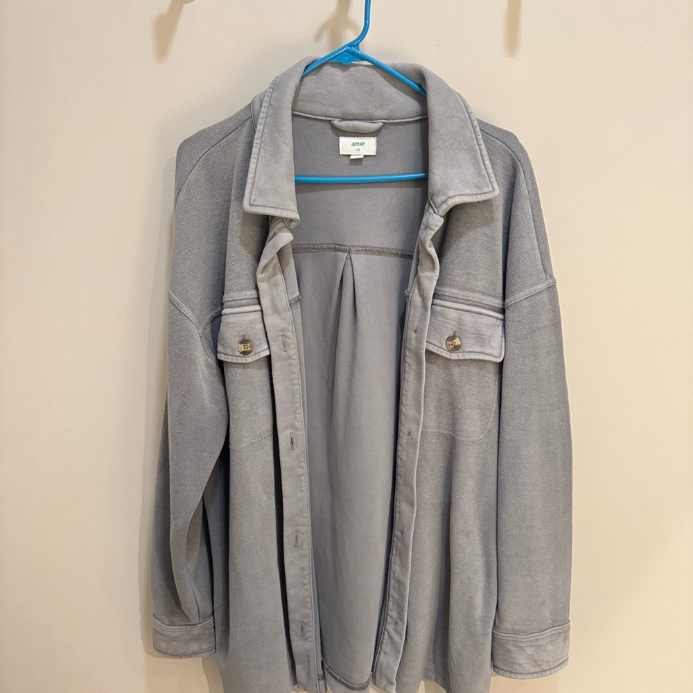 Aerie Gray Blue Shacket / Jacket